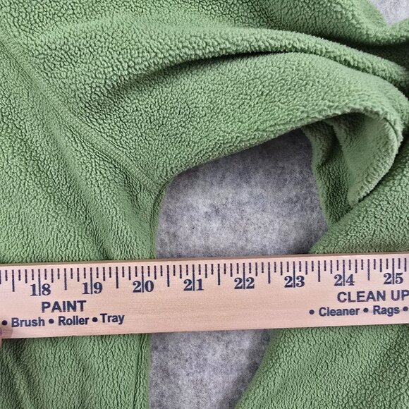 L.L.Bean Sage Green Fleece Quarter Zip Pullover Soft Textured Outdoor Layering P - Picture 5 of 5